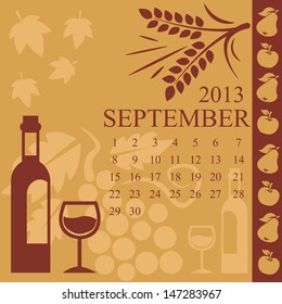 Elegant Calendar for September 2013