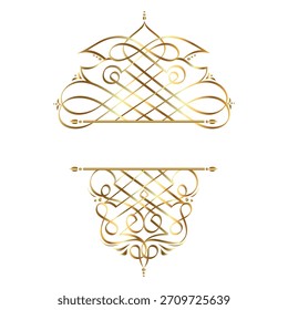 Elegante kalligraphische dekorative Rahmenelemente