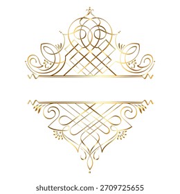 Elegante kalligraphische dekorative Rahmenelemente