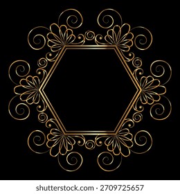 Elegante kalligraphische dekorative Rahmenelemente