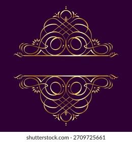 Elegante kalligraphische dekorative Rahmenelemente