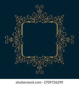 Elegantes Elementos de marco decorativo caligráfico
