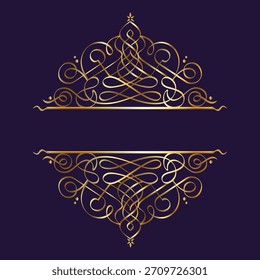 Elegante kalligraphische dekorative Rahmenelemente
