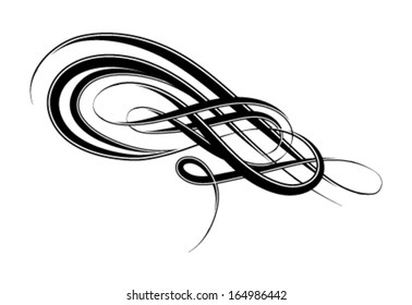 Elegant calligraphic element