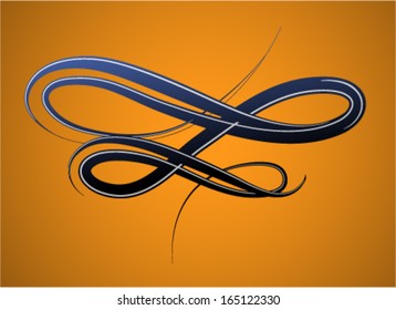 Elegant calligraphic element