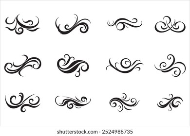 "Elegant Calligraphy Decorative Symbol Vectors,"