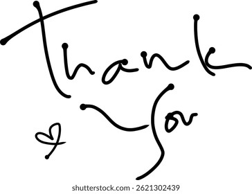An elegant calligraphy design conveying appreciation and sincerity.