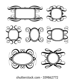Elegant Calligraphy Frames Set Your Design Stock Vector (Royalty Free ...