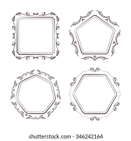 Elegant calligraphy frames set for your design