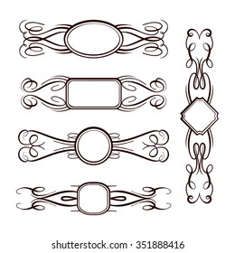 Elegant calligraphy frames set for your design