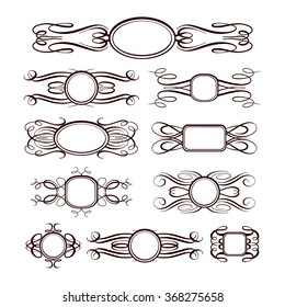 Elegant calligraphy frames set for your design