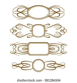 Elegant calligraphy frames set for your design