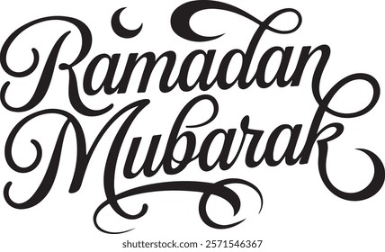 Elegant Calligraphy ,Typography Ramadan Mubarak