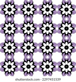 An elegant and calming black and purple seamless repeating pattern with hexagonal motifs overlaid in an optical illusion design, great for high-end home decor or vintage stationery.