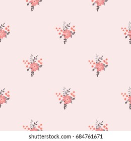 Elegant candy trendy pattern in small-scale flower. Millefleurs. Liberty style. Floral seamless background for textile, fabric, covers, manufacturing, wallpapers, print, gift wrap and scrapbooking.