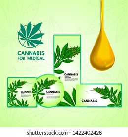Elegant cannabis leaf Background vector illustration.