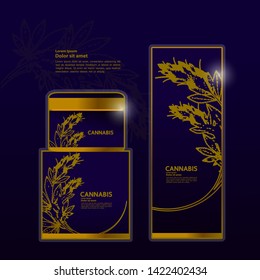 Elegant cannabis leaf Background vector illustration.