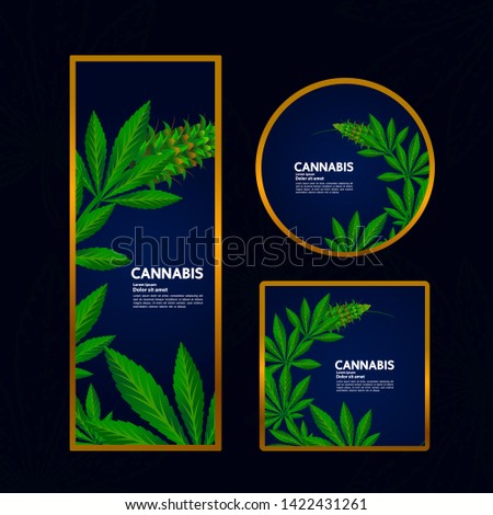 Elegant cannabis leaf Background vector illustration.