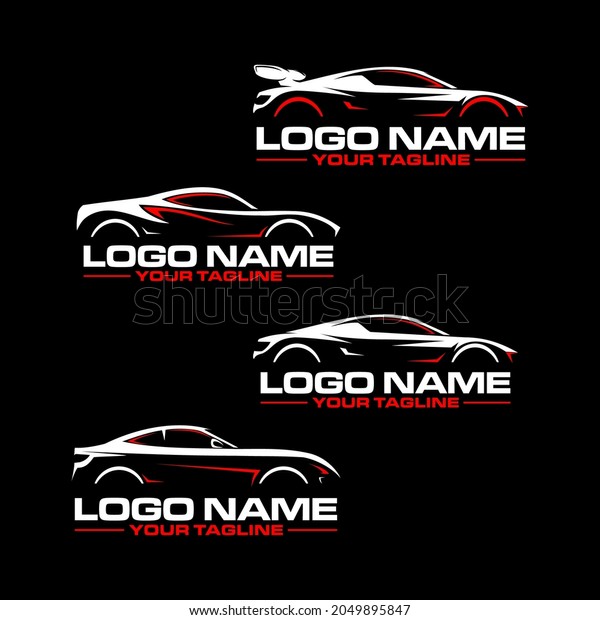 elegant car lineart\
logo black background