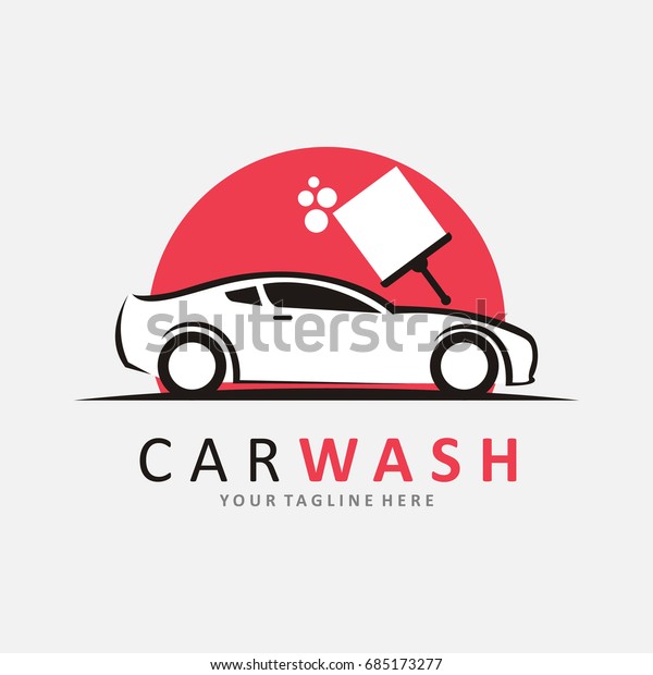 elegant car wash logo,\
stylized car logo