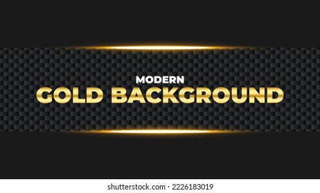 Elegant Carbon background with golden light and black shape elements. luxury Modern flat style modern concept. vector illustration for design.