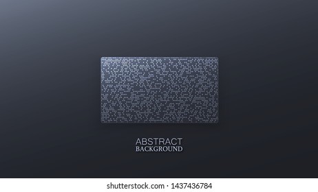 Elegant carbon cover design. Minimal composition with geometric shapes. Vector illustration. Black square texture. Abstract background. Layered paper decoration
