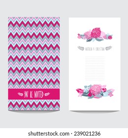 Elegant card with decorative hydrangea flowers , design element. Can be used for wedding, baby shower, mothers day, valentines day, birthday cards, invitations. Vintage decorative flowers