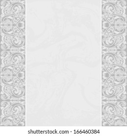 Elegant Card with a floral lace border