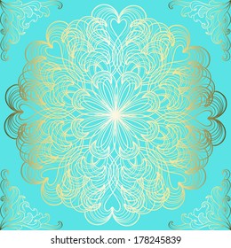 Elegant card with gold ornament