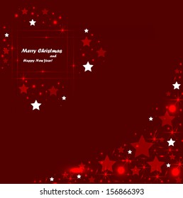 Elegant card with sparkles and stars