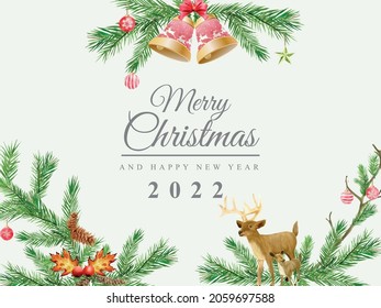 Elegant card template christmas theme