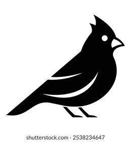 Elegante Card Bird Silhouette Vetor - Ícone de pássaro minimalista, perfeito para a natureza, vida selvagem, e desenhos de ornitologia