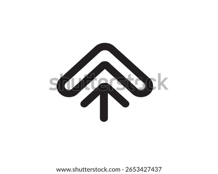 Elegant caret down icon in flat vector style