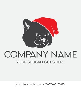 Elegant cat illustration vector logo design