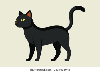 Elegant Cat Photo vector illustration