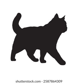 Elegant Cat Silhouette - High-Detail Cat Vector for Marketing
