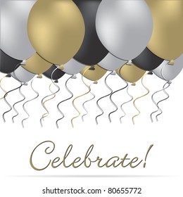 Elegant celebration card in vector format.