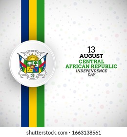Elegant Central African Republic independence day illustration with unique Central African Republic flag vector background.
