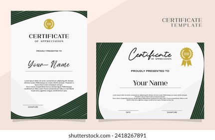 Elegant certificate of achievement template