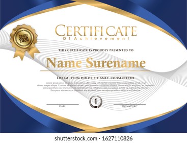 Elegant Certificate Achievement Template Background Vector Stock Vector Elegant Certificate Achievement Template Background Vector Stock Vector