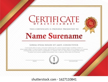Elegant Certificate Achievement Template Background Vector Stock Vector Elegant Certificate Achievement Template Background Vector Stock Vector