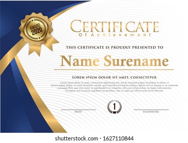 Premium Vector Design Certificate Luxury Modern Stock Vector (Royalty ...