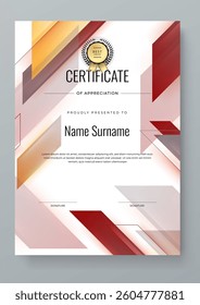 Elegant Certificate of Appreciation with Geometric Design