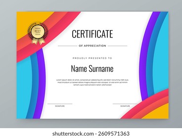 Elegant Certificate of Appreciation with Geometric Design