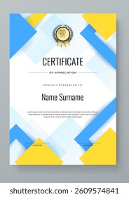 Elegant Certificate of Appreciation with Geometric Design
