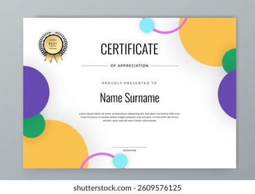 Elegant Certificate of Appreciation with Geometric Design