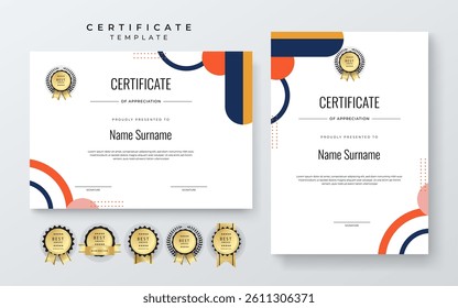 Elegant Certificate of Appreciation with Geometric Design