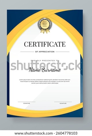 Elegant Certificate of Appreciation with Geometric Design