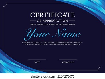Elegant certificate of appreciation template