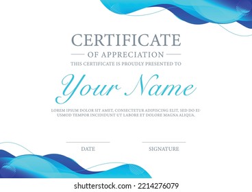 Elegant certificate of appreciation template